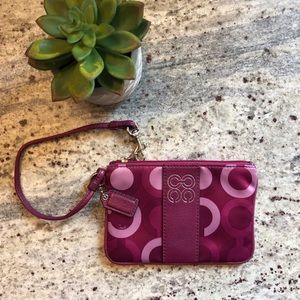 Coach modern print wristlet